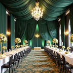 20ftx15ft Hunter Green Backdrop Curtains for Parties, Wrinkle Free Polyester Hunter Green Photo Backdrop Drapes 4 Panels 15 ft Long Back Drop Cloth for Wedding Birthday Photography Background Party - Image 7