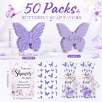 50 Sets Butterfly Theme Baby Shower Favors for Guests Butterfly Soap Gifts Oh Baby Handmade Scented Soaps with Thank You Card for Guest Baptism Wedding Gender Reveal Birthday Party - Image 2