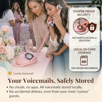 Audio Guest Book, Voicemail Phone Guestbook, Pink Button - Image 5