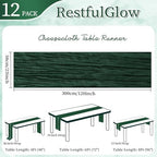 12 Pack Emerald Green Cheesecloth Table Runner 10Ft 23 x 120 Inch - Image 2