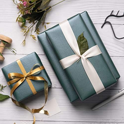 RUSPEPA Green Matte Wrapping Paper - Solid Color Pearly Lustre Paper Perfect for Wedding, Birthday, Christmas, Baby Shower - 30 Inches x 100 Feet - Image 2