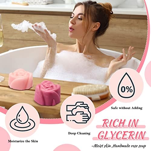 Loopeer 50 Pcs Rose Soap Favors for Wedding Bridal Shower Mini Flower Shaped Scented Soap Guest Gift Bulk with Box for Baby Shower Birthday Party Anniversary Decor(Beige, Pink, Rose Red) - Image 5