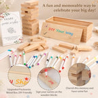 Baby Shower Game Blocks, Paulownia Box, Nursery Decor, 82 PC - Image 3