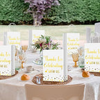 Ctosree 50 Pcs Bridal Shower Welcome Bags Bulk, White, Gold - Image 4