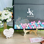 Personalized Wedding Guest Book Alternative Wooden Heart Drop Box Frame - Image 3