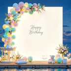 Besutolife Square Arch Backdrop Cover, 6.6×6.6 FT Spandex Arch Covers Stretchy Fitted Balloon Arch Stand Cover for Wedding, Birthday Party, Baby Shower, Photo Booth, Graduation Ceremony, Ivory - Image 6