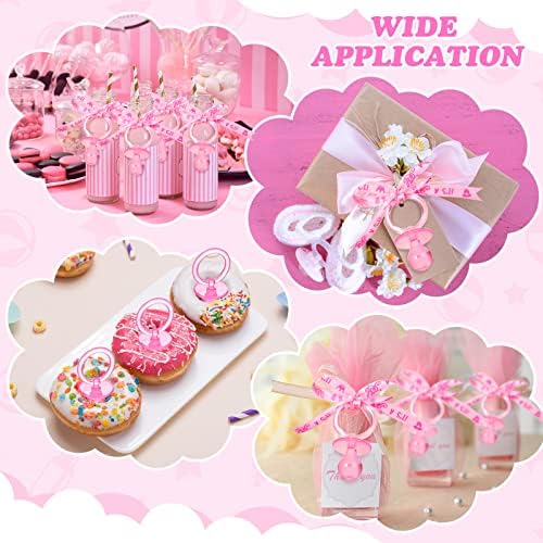 CHENGU 100 Pcs Baby Shower Pacifiers Necklace Bulk,Pink - Image 5