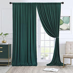 10x10ft Hunter Green Backdrop Curtain for Wedding Parties Wrinkle Free Fabric Dark Green Drapes Backdrop Decoration for Baby Shower Birthday Photography Decoration 2 Panels, 5ft x 10ft - Image 4