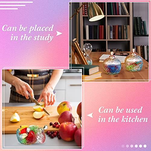Tanlade 8 Pcs Glass Candy Jar with Lids Crystal Decorative Small Candy Dish Apothecary Jar with Lids Covered Glass Bowl Cute Jewelry Box Cookie Snack for Home Party Wedding (Colored) - Image 6