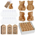 Buryeah 48 Set Bear Baby Shower Favors for Guest Small Bear Soap Set, Brown by Buryeah