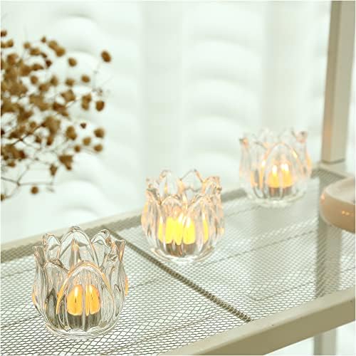 GOLDEAL 24Pcs Votive Candle Holders,Clear Thick Glass Tea Light Candle Holder Bulk,Tealight Candle Jars for Wedding Table Decor,Party Supplies,Bridal Shower,Baby Shower,Tables Centerpieces - Image 4