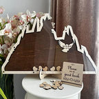 Personalized Wedding Wooden Guest Book: Creative Acrylic Custom Name Alternative Inserts Box DIY Custom Rustic Wedding Heart Drop Guest Book for Graduation Anniversary Wedding Decor (Alpine and Eagle) - Image 3