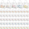 Canchiing 50 Pcs Wildflower Clear Gift Bags with Handles Reusable Spring Flower Treat Bags PVC Gift Wrap Totes for Floral Themed Baby Shower Wedding Birthday Party Favors, 7.9 x 7.9 x 3.1 by Unknown