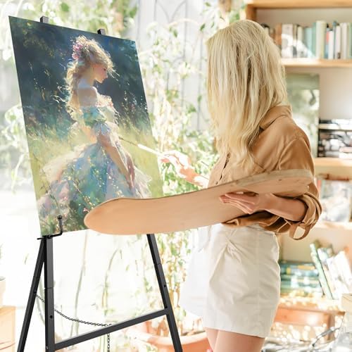 Black Easel Stand for Sign, 4-Tier Display Easel with Adjustable Chain - Image 5