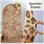 Leopard Print Arch Backdrop Cover Set, 7.2FT & 6FT Wrinkle-Free Spandex Fitted Chiara Backdrop Stand Covers for Baby Shower Birthday Party Wild Animal Theme Photo Booth Decor - Image 7