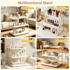 VyGrow Cupcake Stand, 3-Tier Dessert Stand for 55 Cupcakes, Wood & Metal Tower Display Premium Holder Dessert Tree Tower for Christmas Birthday Weddings Party Decor, 16.26" L x 11.81" W x 15.76" H - Image 3