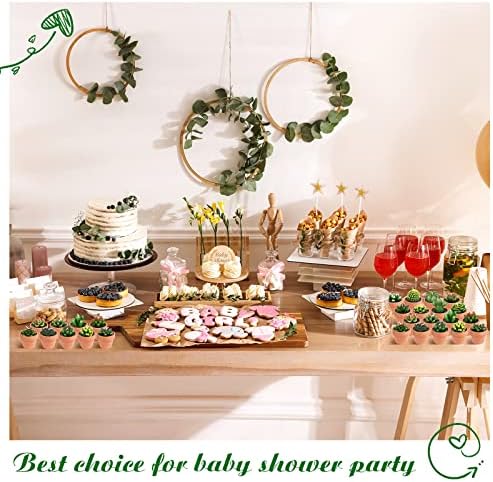 Lounsweer 60 Pcs Succulent Tealight Candles Bulk Novelty Decorative Cactus Candles Wedding Baby Shower Wedding Gifts with Mini Clay Holders for Birthday Party Home Mexican Party Favors (Simple) - Image 7