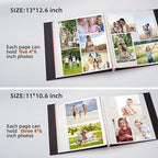 HoneyTolly Large Photo Album Self Adhesive, DIY Scrapbook Album for 4x6 8x10 10x12 Pictures, 60 Pages Linen Cover Memory Book, Ideal Gift for Family Wedding Baby Christmas Anniversary(Purple) - Image 6