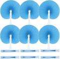 20 Pieces Blue Round Paper Fans by Bestage