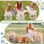 Geyoga 24 Pcs Party Clear Favor Bags with Handles, Wildflower - Image 5