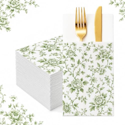 French Toile Napkins Vintage Wedding Bridal Showert Napkin by Fouliki
