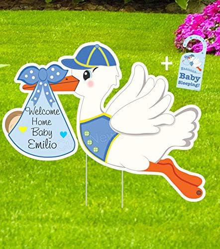 Welcome Home Baby Its a Boy Stork Sign - Image 2