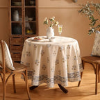 patdrea Vintage French Pattern Tablecloth,Round,Diameter 67" - Image 4