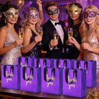 Fumete 50 Pcs Purple Glossy Thank You Gift Bag with Handles - Image 5