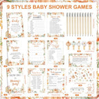 476 Pcs Little Pumpkin Baby Shower Games Fall Baby Shower Decorations - Image 2
