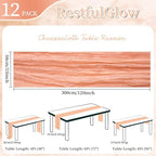 12 Pack Peach Cheesecloth Table Runner 10Ft 23 x 120 Inch - Image 2