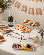 LAUCHUH 3 Tier Serving Tray, Porcelain Serving Platters and Trays for Party - Image 4