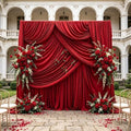 30ft x 10ft Red Backdrop Curtains, Wrinkle-Free Fabric Photo Background for Holiday Party Sale Promotion Retail Display Birthday Wedding Photography Video Backdrop Decorations by Gewonelife