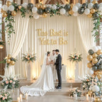50x15ft Beige Backdrop Curtains for Parties Wedding Photo Wrinkle Free - Image 3