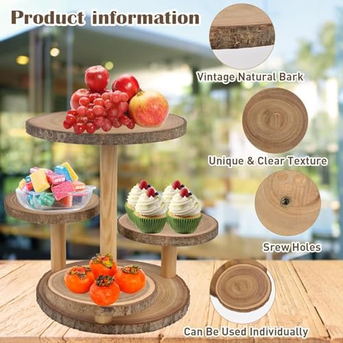 Cupcake Stand Display - Wood Dessert Cupcake Stand Party Wedding Cake Stand - Image 2