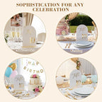 Wedding Table Numbers 1-15 with Holders,5x7 inch Arch Acrylic Table Numbers Signs with Gold Foil Embossed for Wedding Reception, Anniversary, Birthday,Party and Events Decor - Image 6