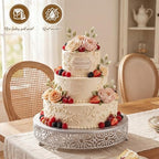 Wenqik 16 Inch Cake Stand Round Metal Cupcake - Image 4