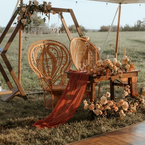 Showgeous 16 Pack Terracotta Cheesecloth Table Runner 17 x 108 Inch - Image 7