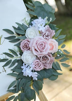 Artificial Dusty Rose Wedding Arch Flower Floral Swags Set of 2 - Image 5