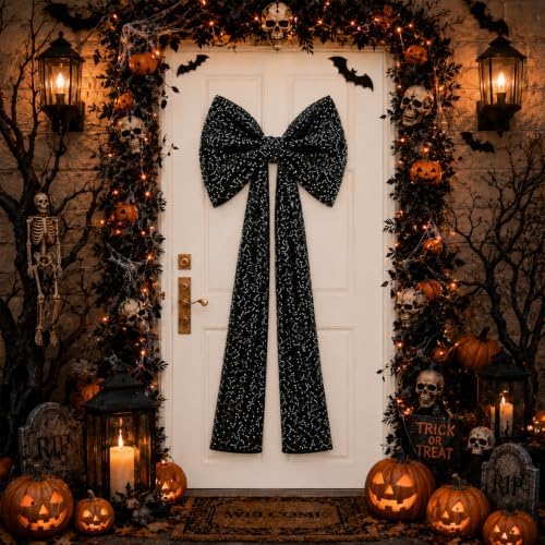 PartyPosh Oversized Black Velvet Sequin Bow 51"x25" by PartyPosh