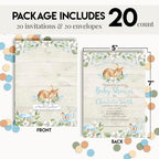 Custom Baby Shower Invites Oh Deer Invitation for Boys 20 5x7 Custom Personalized Wildlife Invites With Envelopes - Unique Little Deer Baby Shower Cards - Image 4