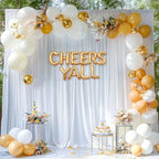 20x10ft White Backdrop Curtains for Wedding Parties Wrinkle Free White Curtains Photo Backdrop Drapes for Photography Birthday Baby Shower Soft Fabric Party Backgournd for Photoshoot 5x10ft, 4 Panels - Image 3