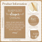 17 Pcs Shower Supplies for Blindfold Diaper Changing with Blindfolds Diapers Changing Diaper Race Set(Brown Kraft) - Image 4