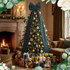 Riceshoot Giant Tartan Plaid Bow Decor Blue Green OversizedBows Decoration - Image 6