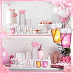 Jingmore 100 Pcs 50 Pcs One Silly Goose Plastic Cups, 16 oz, Pink - Image 6