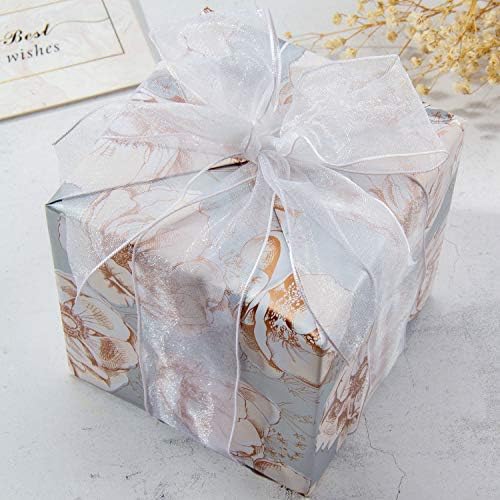 WRAPAHOLIC Wrapping Paper Roll - Elegant Floral and Lace Printed for Wedding, Birthday, Holiday, Party, Baby Shower - 4 Rolls - 30 Inch X 120 Inch Per Roll - Image 6