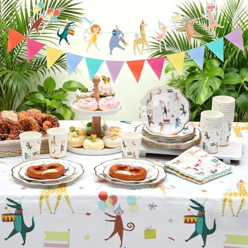 Maxdot 105 Pcs Animal Parade Theme Party Supplies, Birthday Party Deocr - Image 5