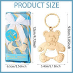 Baby bottle Opener Baby Shower Party Gift Bottle Opener Cute Bear Shape Bottle Opener Guest Wedding Party Gift Back Children's Birthday Party decoration（blue 24/packs） - Image 2