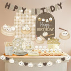 Little Dumpling Party Tableware Set - Dumpling Birthday Banner with Cake Topper, Kawaii Bao Bun All-in-One Party Decor for Baby Shower Gender Reveal Supplies, Serves 20 - Image 7