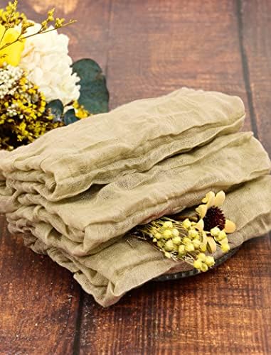 fani 60 Pack Gauze Cheesecloth Napkins, 20 x 20 in, Beige - Image 5
