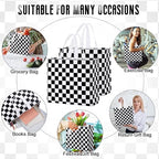 Abbylike 30 Pcs Checkered Racing Gift Bags Bulk, Large Reusable Tote Bags - Image 6